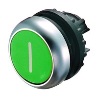 M22-DR-G-X1 Eaton RMQ-Titan Green Flush Pushbutton Actuator with &#039;I&#039; symbol 22.5mm 