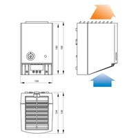 02700.0-00 STEGO CR 027 475W Enclosure Heater with Fan Built-in Thermostat 0 to +60 DegC 230VAC DIN Rail Mount