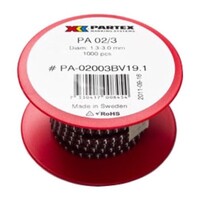 PA02-RCC.0 Partex PA02 Black No.0 Colour Coded Marker Suitable for 0.5 - 0.75mm2 Cable Reel of 1000 Markers