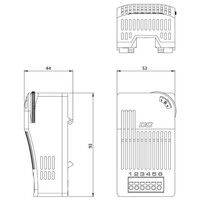 01011.0-42 STEGO DCT 010 Electronic Thermostat - DC Line N/C Contact 0 to +60 DegC 20-56VDC Max. Switching Capacity 11A DC 