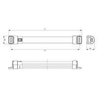 02210.0-30 STEGO LED 022 Varioline LED Enclosure Lamp 600mm Long 100-240VAC PIR Movement Sensor Magnet Fixing