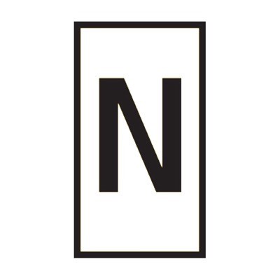 HODS85X5WE-100 N HellermannTyton HODS85 Marker Black on White &quot;N&quot; Pack of 100