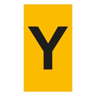 038354 Legrand CAB3 Marker 1.5-2.5mm Letter &#039;Y&#039; Black on Yellow Pack of 300