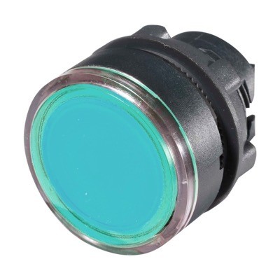 ZB5AW333 Schneider Harmony XB5 Green Flush Illuminated Pushbutton Actuator for Integral LED 22.5mm Spring Return