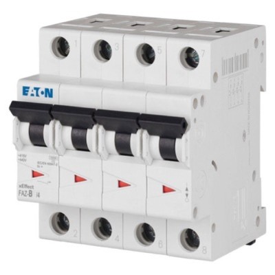 Eaton FAZ6 Four Pole MCBs - B Curve