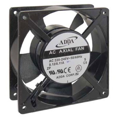 JA1225L2-230V 120 x 120 x 25mm Aluminium Fan 230VAC with Terminal Connectors