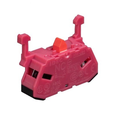 HW-U01 Idec HW Normally Closed Contact Block - Pink