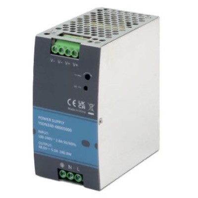 56YSDN240-24010000 Ideal Power 56YSDN240-xy DIN Rail Power Supply 10A 240W 90-264VAC Input Voltage 24VDC Output Voltage