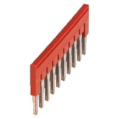 NSYTRAL410 Schneider Linergy TR Plug-in Bridge 10 Points for 4mm Terminal Blocks Red