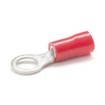 RR53 Partex RR Red Ring Terminal 5.3mm Hole for 0.5 - 1.5mm2 Cable