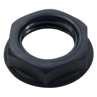 EPN350/M20PA-BLACK M20 Hexagonal Locknut with Flange Nylon Black RAL 9005