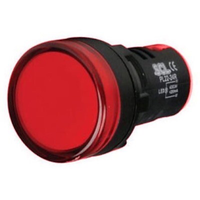 AD22-R24 24VAC/DC Red LED Monoblock Pilot Lamp 22.5mm