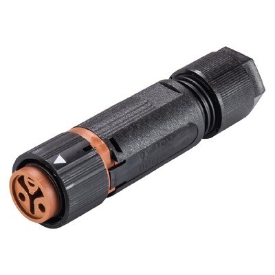 46.031.4551.4 Wieland RST Mini 2 Pole Female Connector Suitable for Cable 5 - 10.6m 16A 50/120V Signal Brown