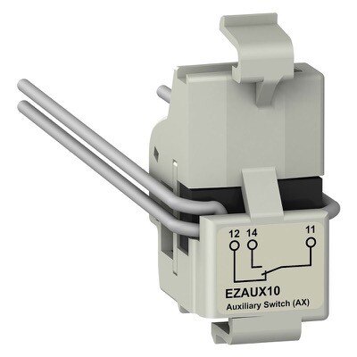 EZAUX10 Schneider EasyPact Auxiliary Switch AX EasyPact EZC 100 CVS 100BS 1 Common Point Changeover Contact