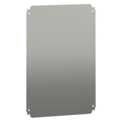 NSYMM64 Schneider PanelSeT NSYMM Internal Mounting Plate Galvanised Steel Dimensions 550H x 350W x 2mmD