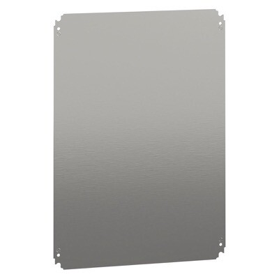 NSYMM75 Schneider PanelSeT NSYMM Internal Mounting Plate Galvanised Steel Dimensions 650H x 450W x 2.5mmD