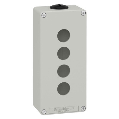 XAPD3204 Schneider Harmony XAPD Empty Grey 4 Hole Control Station Enclosure Die-cast Metal 175H x 80W x 52mmD