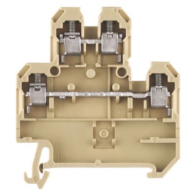 0590160000 Weidmuller SAK Series DK 4Q/35 Multi-tier Modular Terminal Screw Connection Beige / Yellow 4mm2 500V