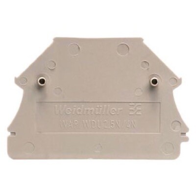 1060000000 Weidmuller W Series WAP WDU2.5N/4N End Plate (Terminals) Dark Beige SeriesHeight: 44mm Width: 1.5mm V-0 Wemid