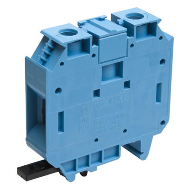 57.535.0155.6 Wieland selos WK 35mm Blue DIN Rail Terminal for TS35 &amp; TS32 Rail Single Feed Through Fully Enclosed WKN35/U BL/V0