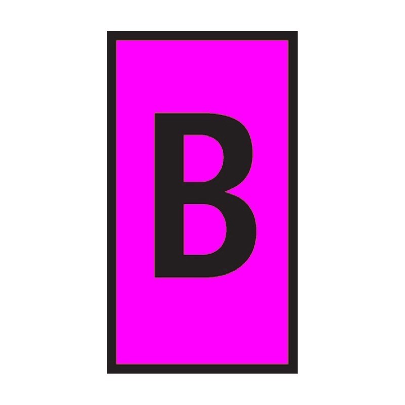 2.5 B/P B Cablecraft Easi-Mark Size B Black on Pink Marker Letter B