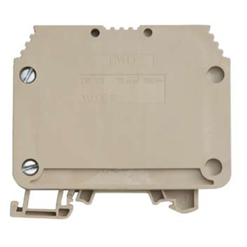 ER70BEIGE IMO ER 70mm Beige DIN Rail Terminal for TS35 Rail Single Feed Through