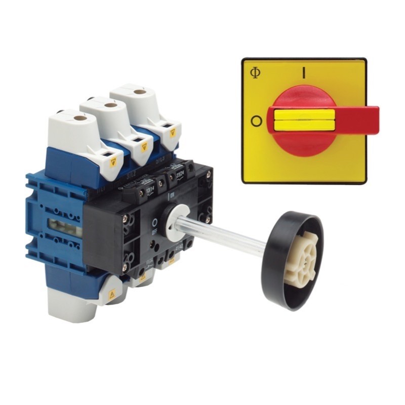 KG250-T204/GBA040-VE Kraus &amp; Naimer KG 250A 4 Pole Isolator for Base Mounting Switch Supplied with Metal Shaft &amp; Handle