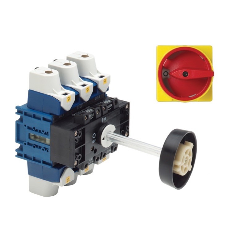 KG80-T204/GBA455-VE Kraus &amp; Naimer KG 80A 4 Pole Isolator for Base Mounting Switch Supplied with Metal Shaft &amp; Handle