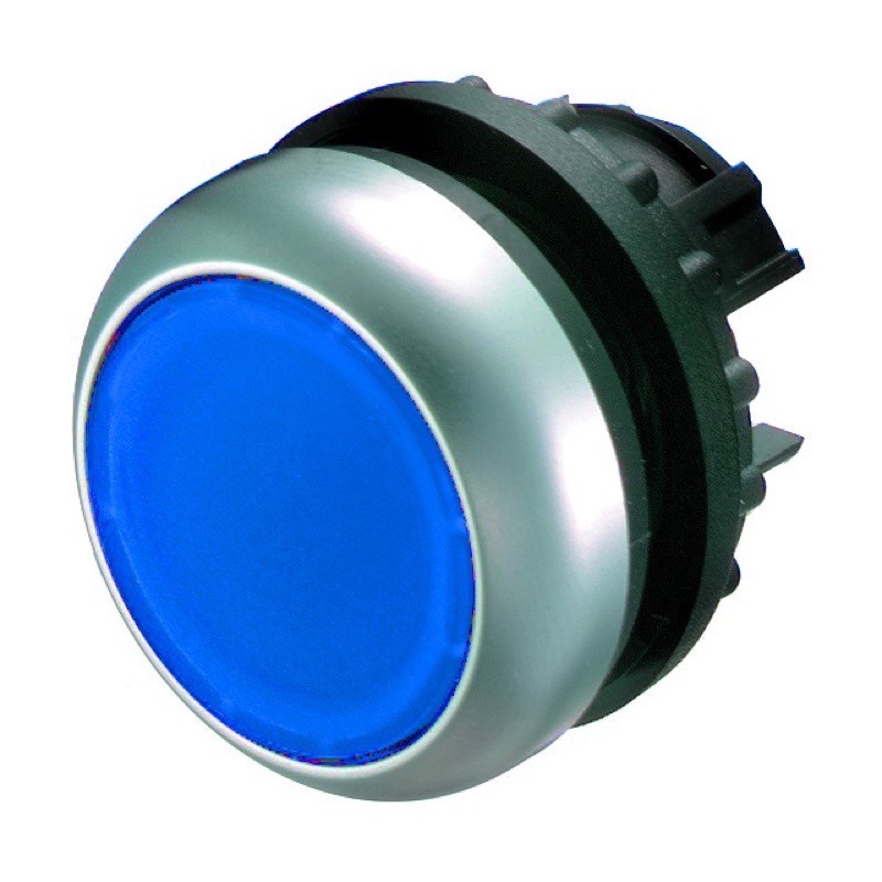 M22-DL-B Eaton RMQ-Titan Illuminated Blue Flush Pushbutton Actuator 22.5mm Spring Return 