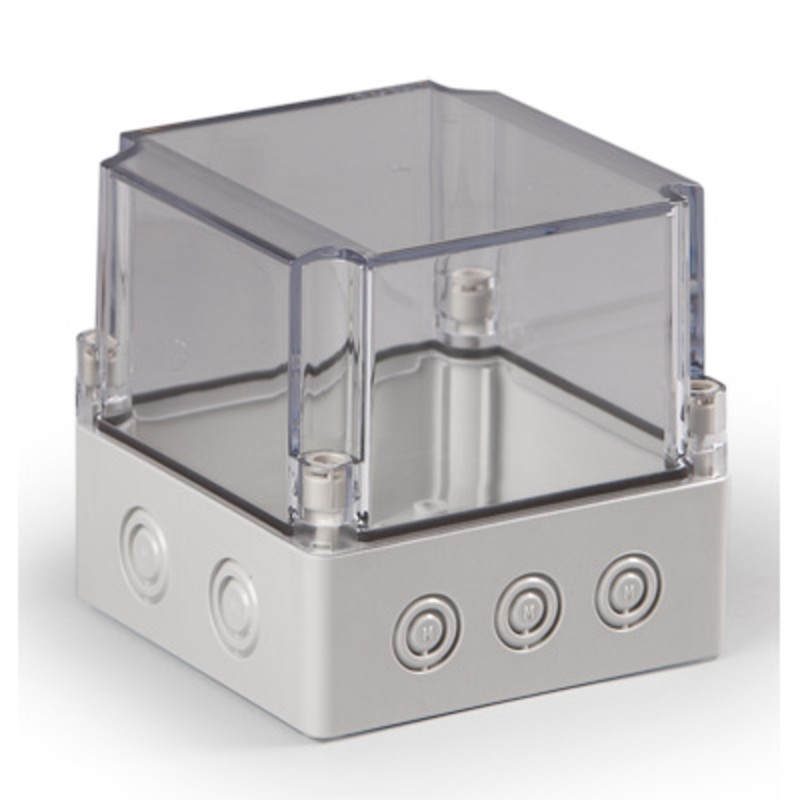 SPCM131313T Ensto Cubo S Polycarbonate 125 x 125 x 125mmD Enclosure IP66/67 Metric Knock-outs