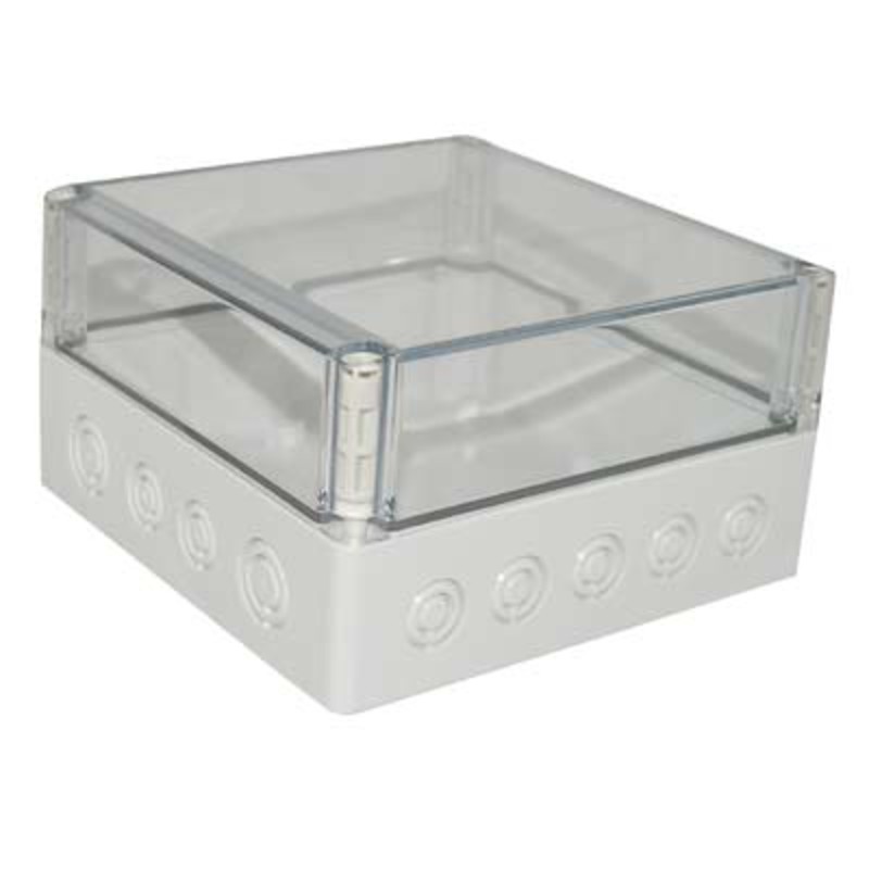 SPCM181810T Ensto Cubo S Polycarbonate 175 x 175 x 100mmD Enclosure IP66/67 Metric Knock-outs