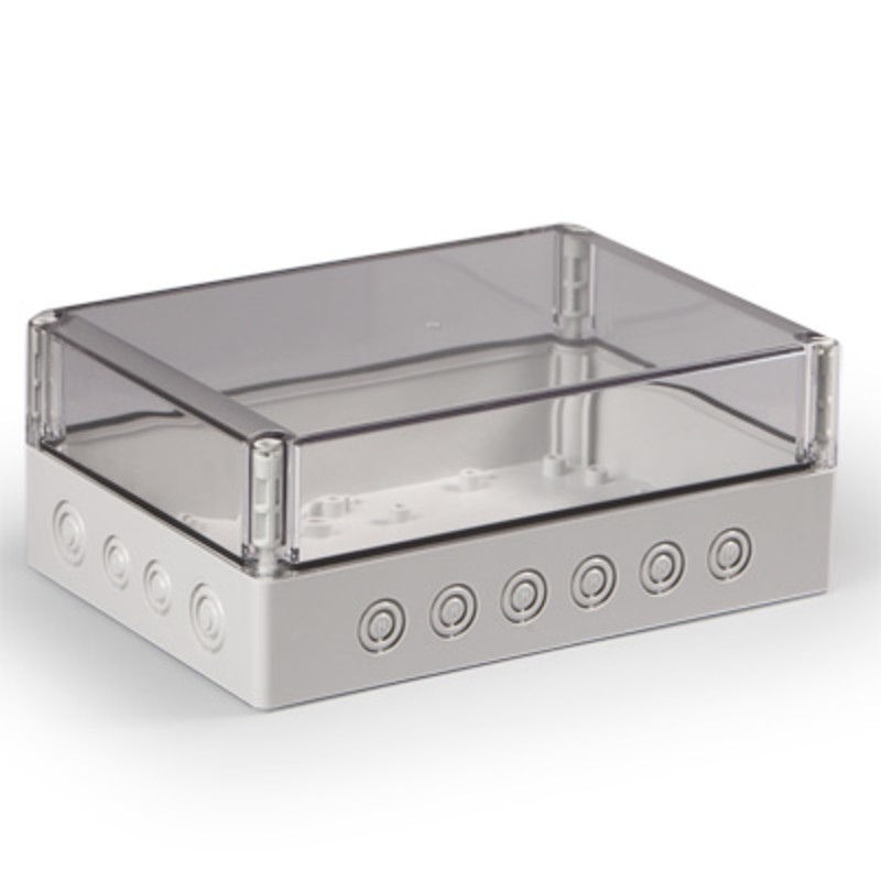 SPCM182510T Ensto Cubo S Polycarbonate 175 x 250 x 100mmD Enclosure IP66/67 Metric Knock-outs