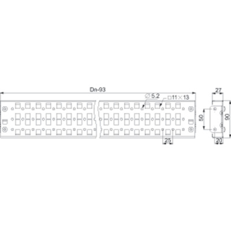 NSYSUCR6580 Schneider Spacial Pair of 800mm Universal Mounting Rails 65mm Wide with 2 Rows of Fixings