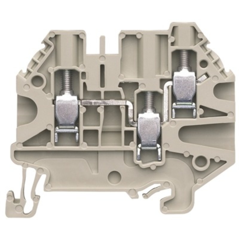 58.504.5055.0 Wieland selos WT 4mm Grey Duo DIN Rail Terminal for TS35 Rail Single to Double Feed Through WT4 D1/2