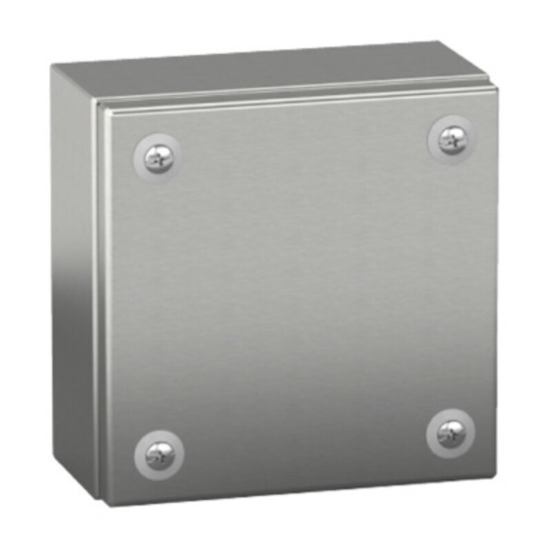 NSYSBX15158 Schneider PanelSeT SBX Stainless Steel 304L 150H x 150W x 80mmD Terminal Box Screw Down Lid 