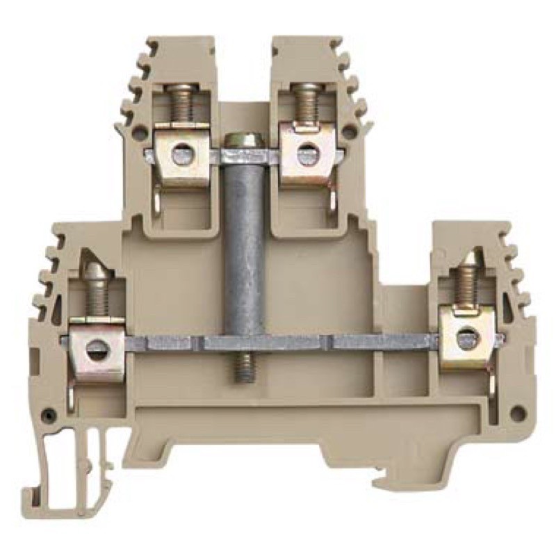 ERD4VBEIGE IMO ER 4mm Beige Double DIN Rail Terminal for TS35 Rail Double Feed Through