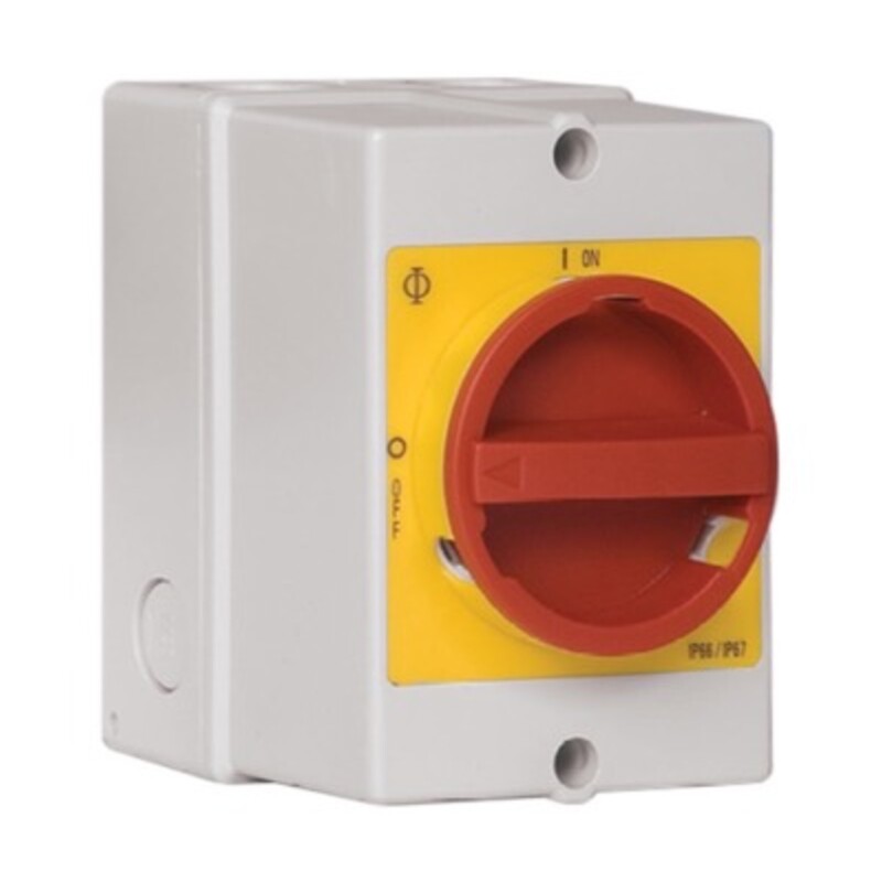 KG20-T203/GBA280*KS1V Kraus &amp; Naimer KG 25A 3 Pole Enclosed Isolator IP66/67 2 x N/O Auxiliaries Polycarbonate Enclosure