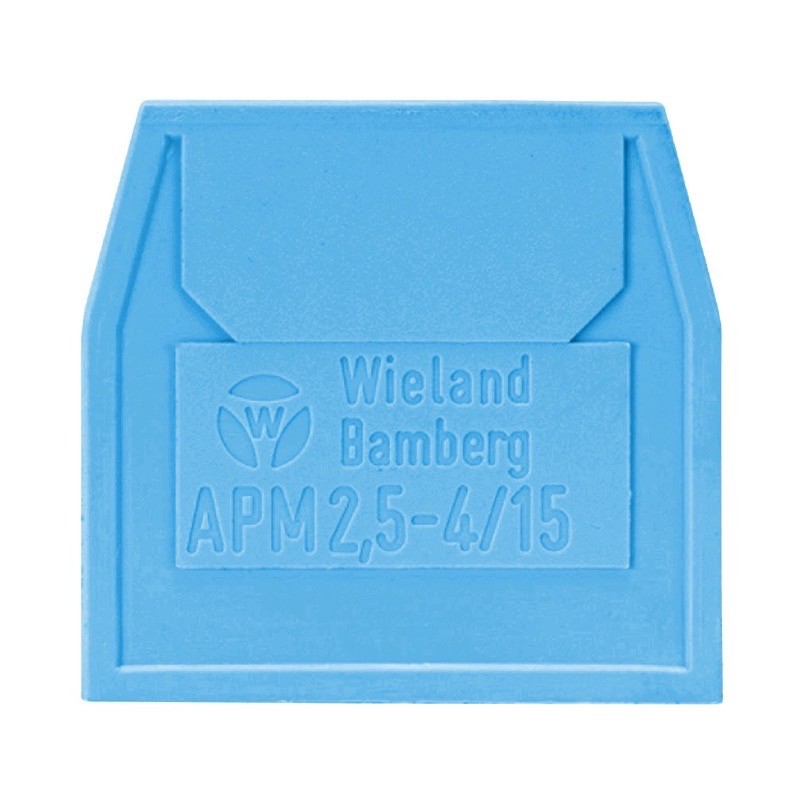 Wieland selos WKM Blue End Plate for 2.5 4mm Terminals APM 2 5 4