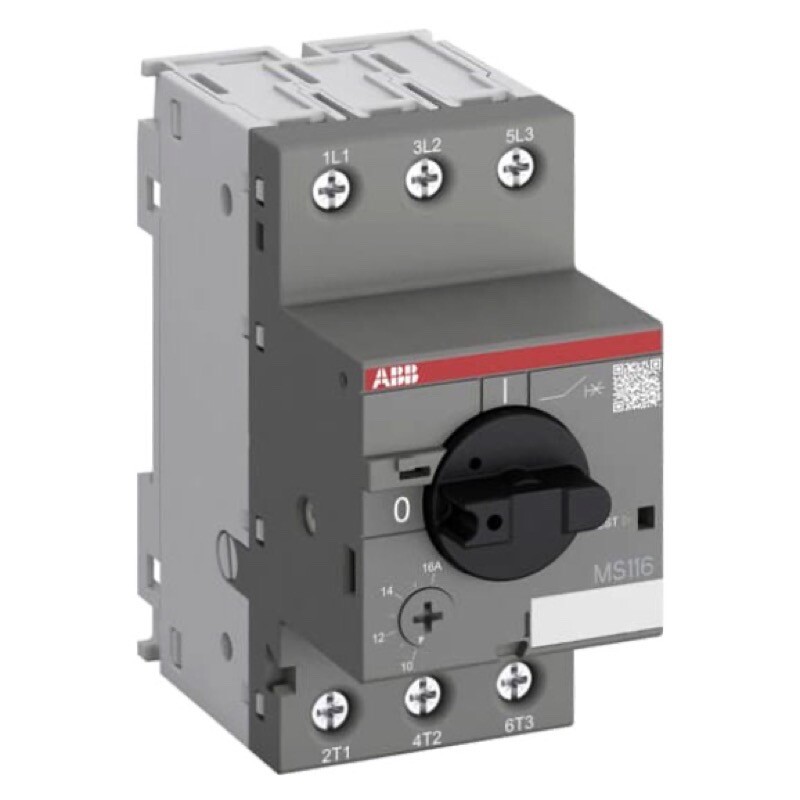 1SAM250000R1009 ABB MS116-6.3 Manual Motor Starter 4 - 6.3A Motor Rating 2.2kW