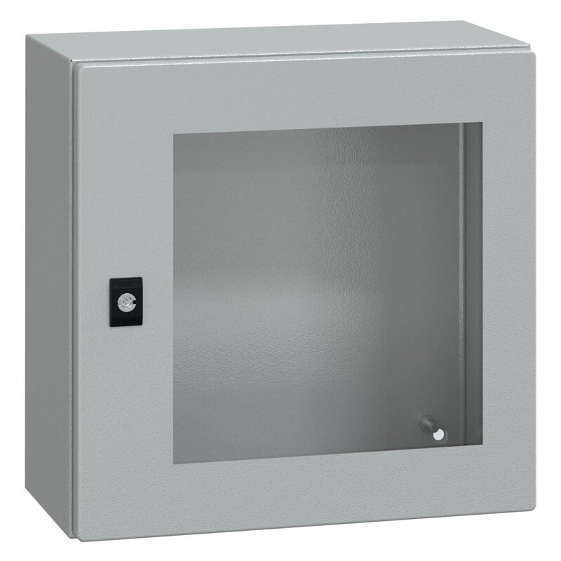 NSYCRN44200T Schneider Spacial CRN Mild Steel 400H x 400W x 200mmD Wall Mounting Enclosure IP66 Glazed Door