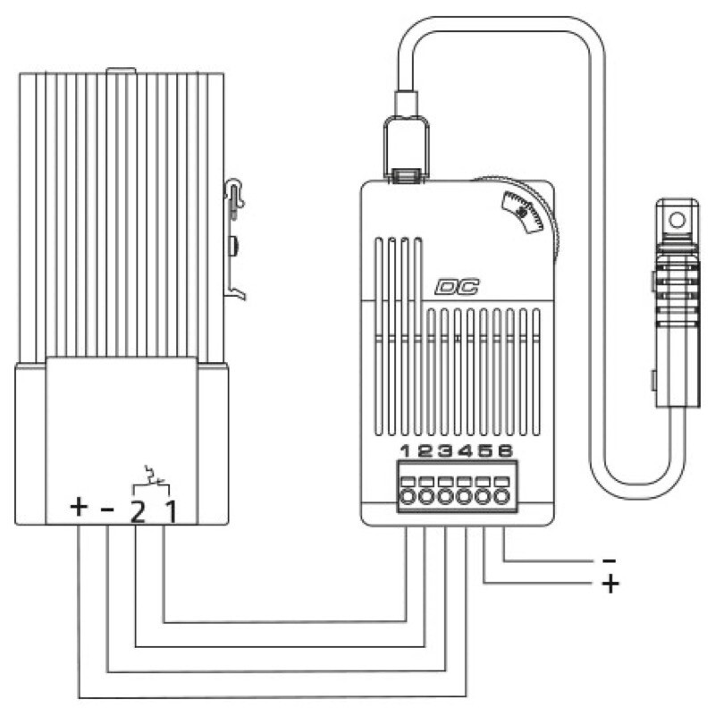 01011.0-22 STEGO DCT 010 Electronic Thermostat - DC Line N/O Contact 0 to +60 DegC 20-56VDC Max. Switching Capacity 11A DC