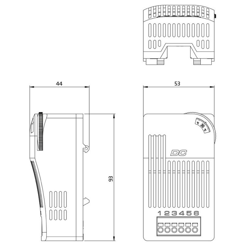 01011.0-22 STEGO DCT 010 Electronic Thermostat - DC Line N/O Contact 0 to +60 DegC 20-56VDC Max. Switching Capacity 11A DC