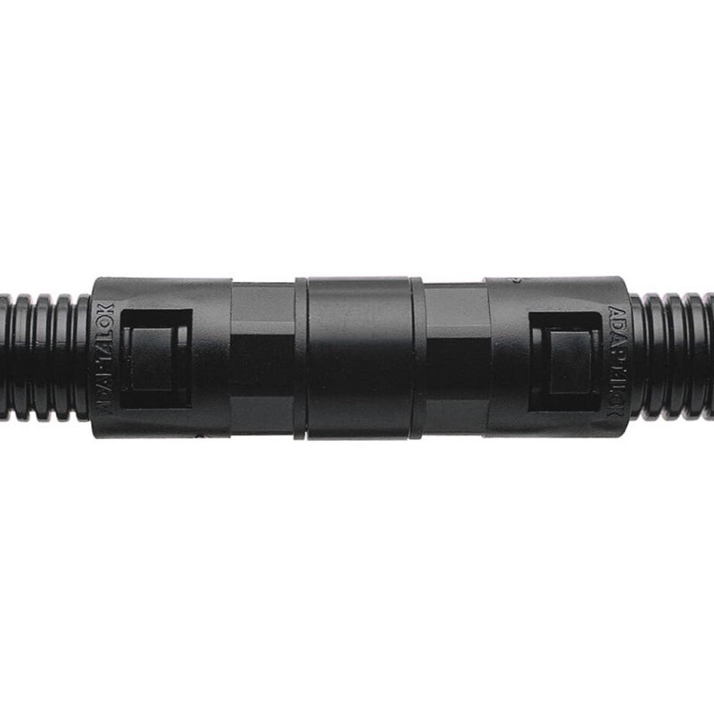 AL42/A/U/BL Adaptalock Type AL Straight PA66 Body Swivel Coupler Nominal Conduit Size 42mm Polyamide (Nylon) 66 and Aluminium Black