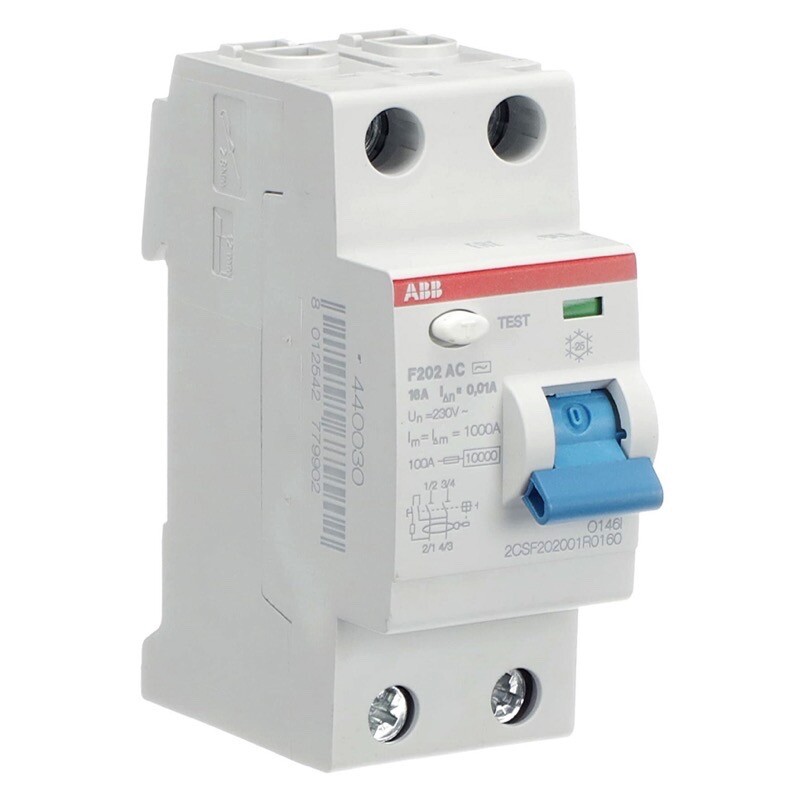 F202 AC-100/0.1 ABB F200 RCCB 100A 2 Pole 100mA Type AC