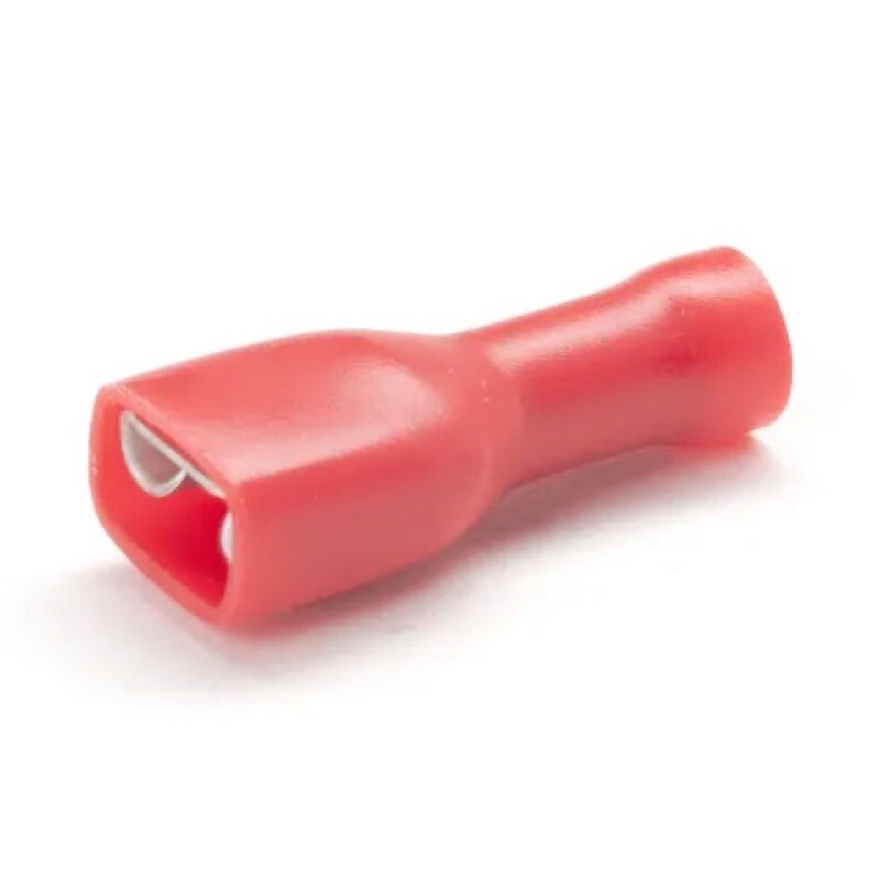 RF66/FI/VR Partex RF Red Fully Insulated Female Push-on for 6.3mm Tab