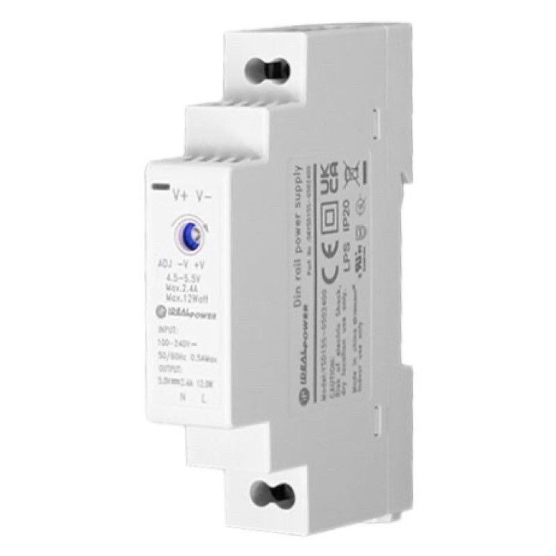 56YSD15S-0502400 Ideal Power 56YSD15S-xy DIN Rail Power Supply 2.4A 12W 85-264VAC Input Voltage 5VDC Output Voltage