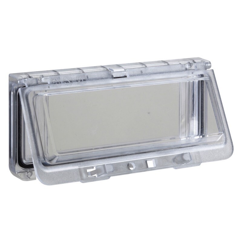 NSYVA2710M Schneider Plastic Window with Hinged Transparent Cover IP65 78H x 200W x 15mmD 10 Modules Low Cover