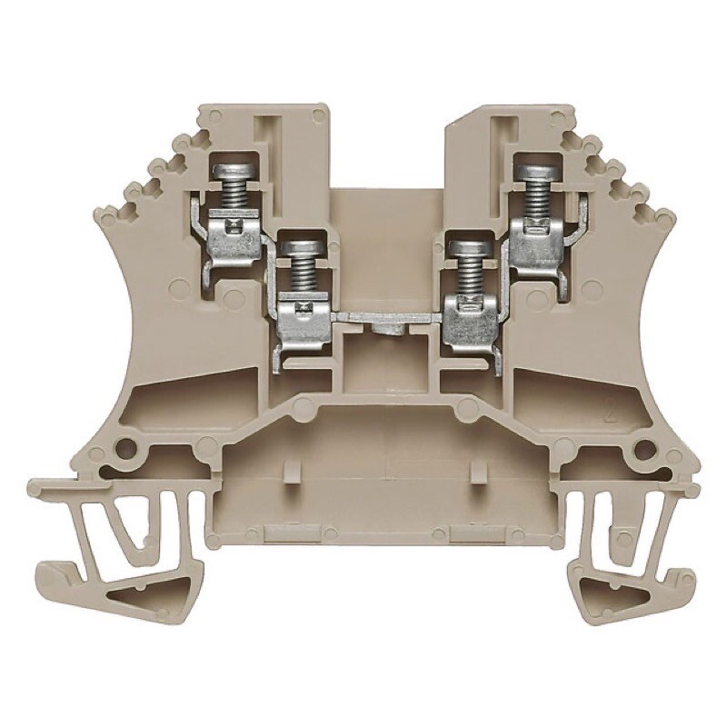 1031400000 Weidmuller W Series Feed-through Terminal Block Screw Connection Dark Beige 1.5mm2 17.5A 800V