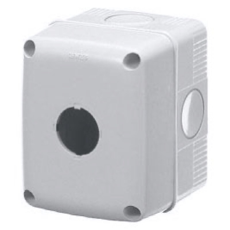 GW27101 Gewiss 27 COMBI Range Empty Enclosure for Push-buttons Controls &amp; Indicators 1 Gang Diameter 22mm Grey IP66