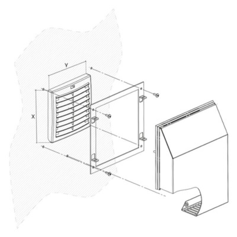 08674.0-00 STEGO FFH 086 Hose-proof Hood 485H x 409W x 103mmD IP56